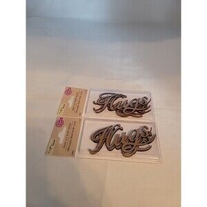 Crafter's Square Laser Cut Words HUGS LOT OF 2 Packages TOTAL 6 Words New